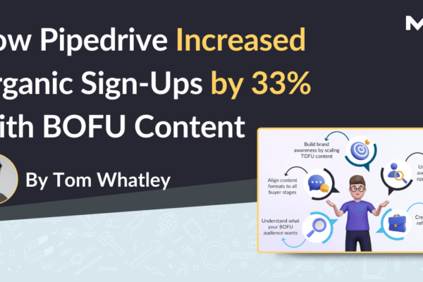 How Pipedrive Increased Organic Sign-Ups by 33% with BOFU Content